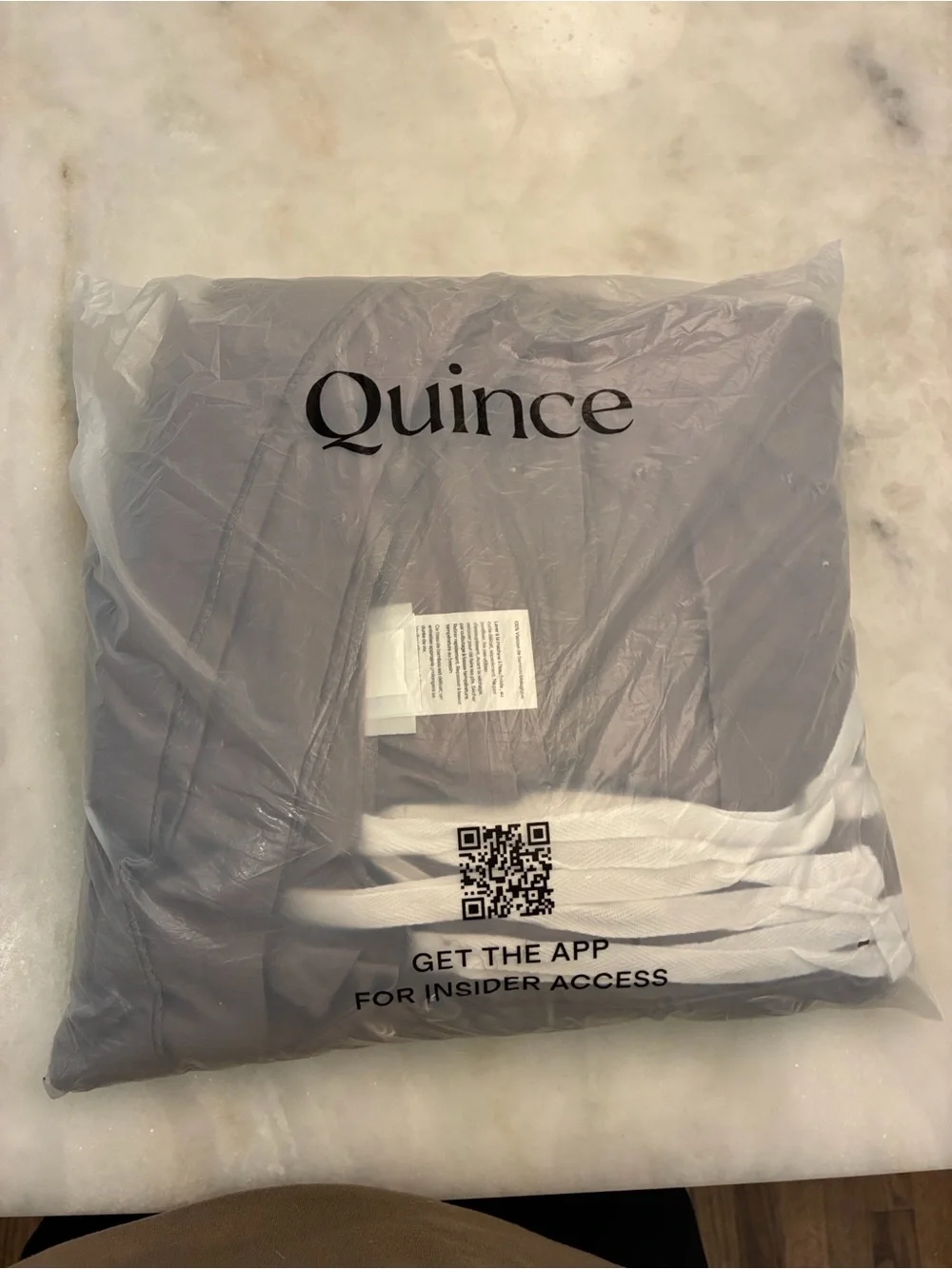 Quince Bamboo Duvet Cover NWT King/Cal King Stone